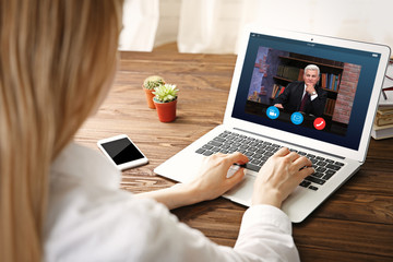 lawyer and client on video conference