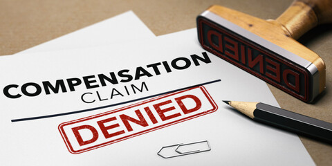 paper that says compensation claim denied